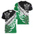 New Zealand And Ireland Rugby Custom Women V-Neck T-Shirt Silver Fern With Celtic Cross