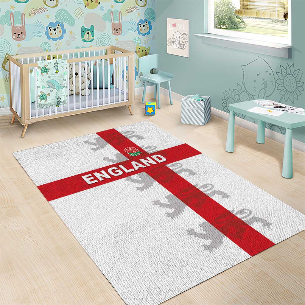 England Rugby Area Rug Vintage Style