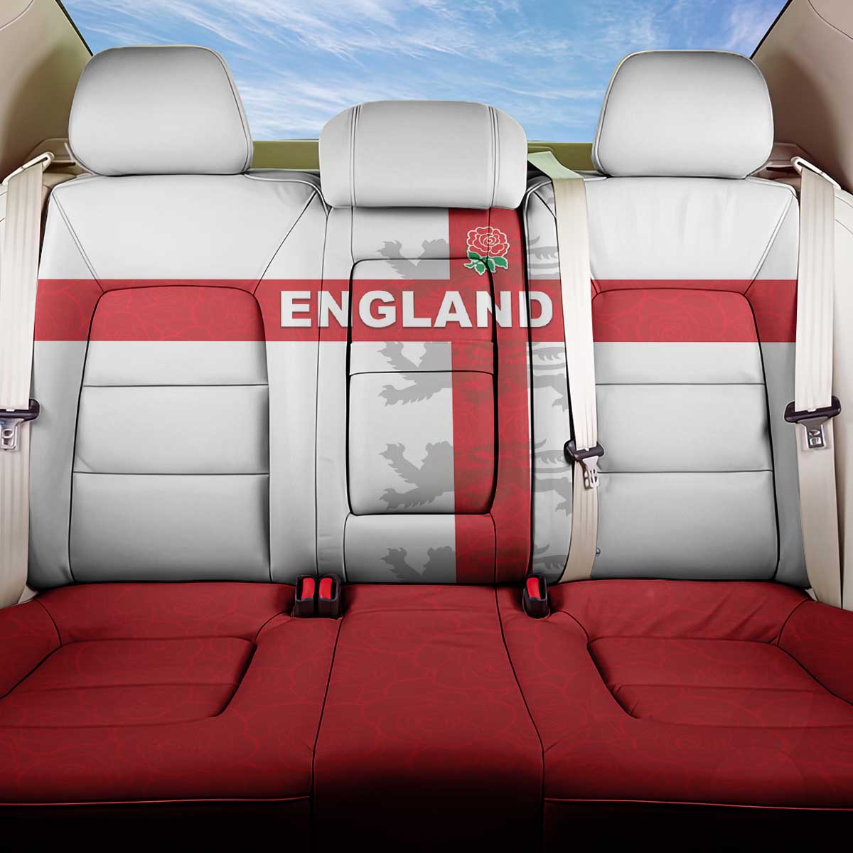 England Rugby Back Car Seat Cover Vintage Style