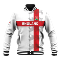 Custom England Rugby Baseball Jacket Vintage Style