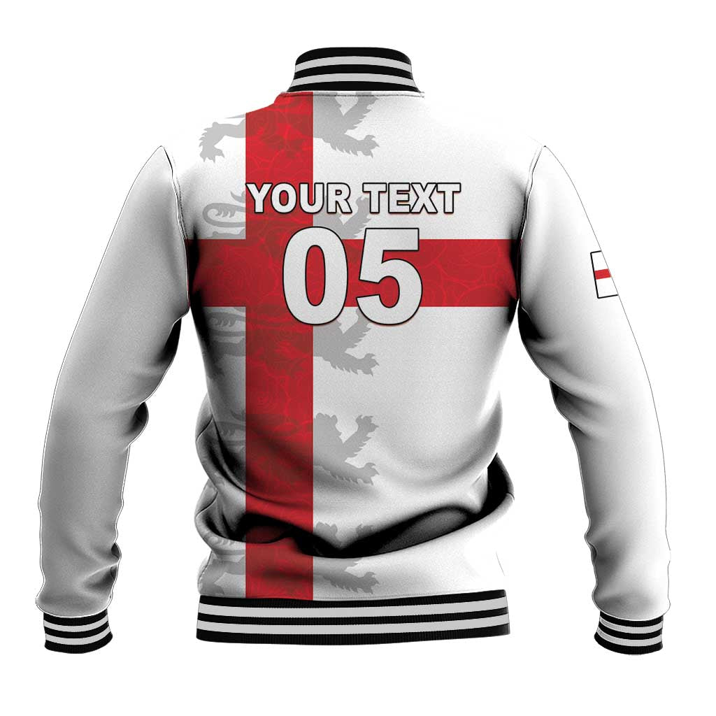 Custom England Rugby Baseball Jacket Vintage Style