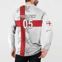 Custom England Rugby Button Sweatshirt Vintage Style