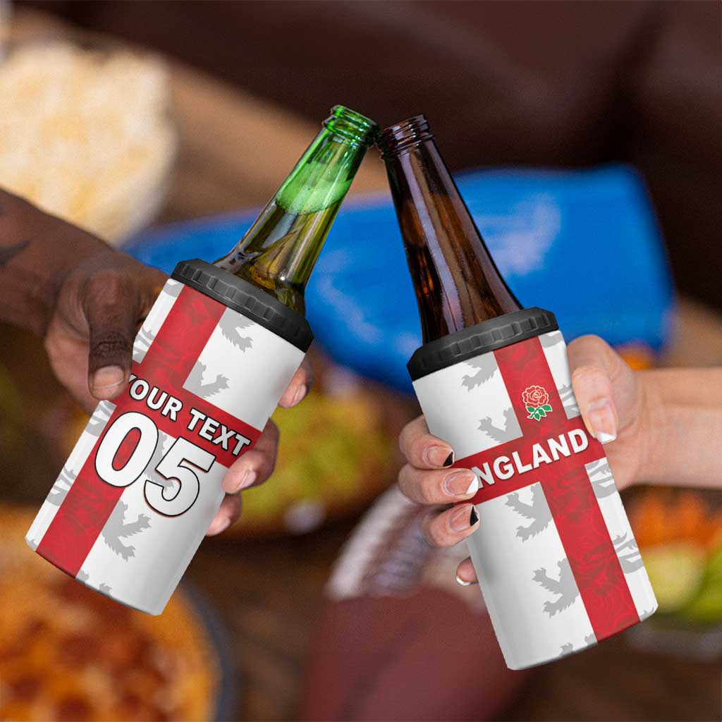 Custom England Rugby 4 in 1 Can Cooler Tumbler Vintage Style