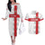 Custom England Rugby Couples Matching Off The Shoulder Long Sleeve Dress and Hawaiian Shirt Vintage Style