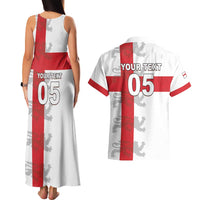 Custom England Rugby Couples Matching Tank Maxi Dress and Hawaiian Shirt Vintage Style