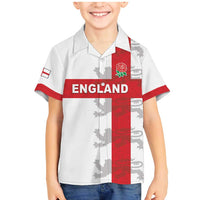 Custom England Rugby Family Matching Mermaid Dress and Hawaiian Shirt Vintage Style