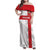 Custom England Rugby Family Matching Off Shoulder Maxi Dress and Hawaiian Shirt Vintage Style