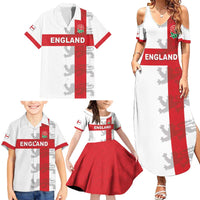 Custom England Rugby Family Matching Summer Maxi Dress and Hawaiian Shirt Vintage Style