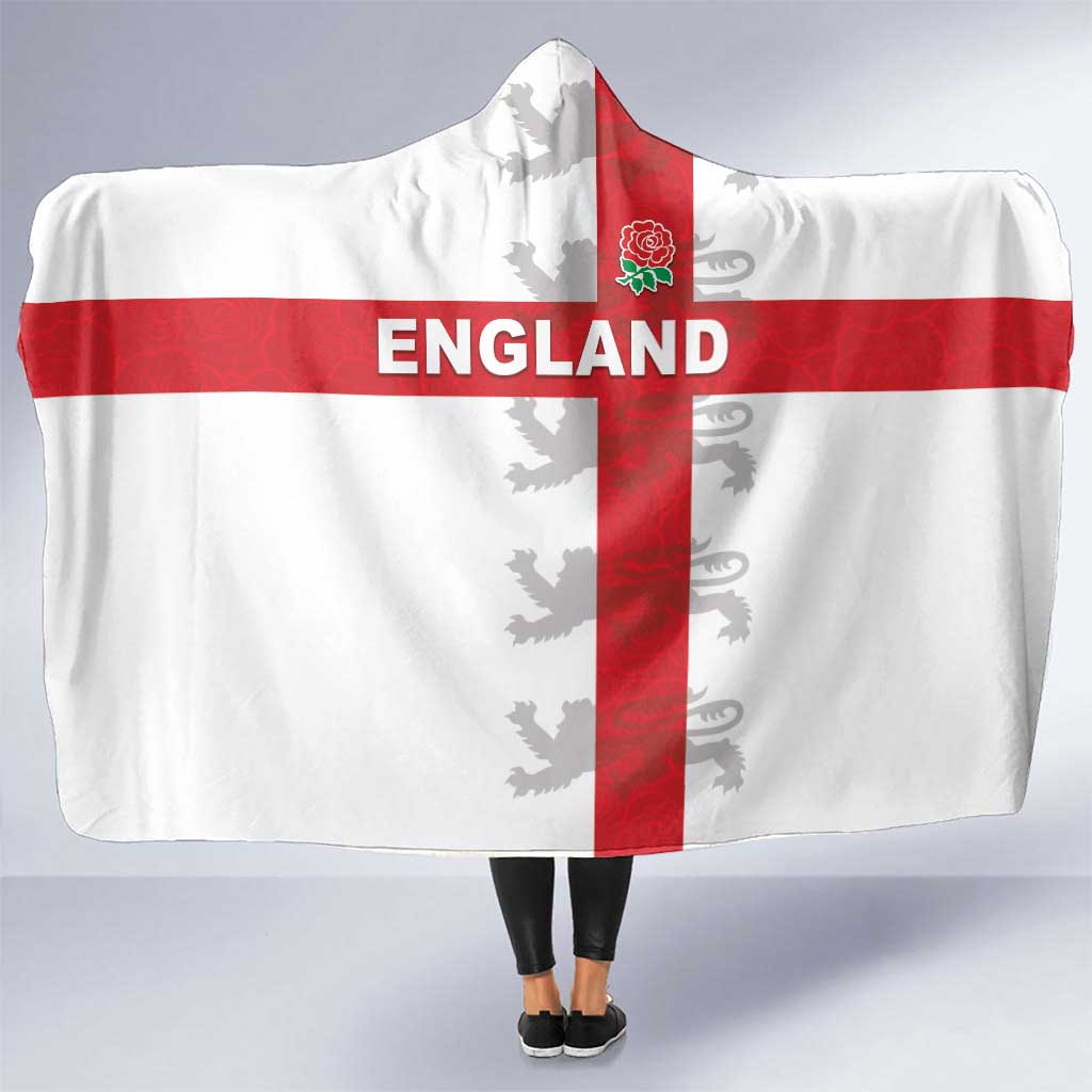 England Rugby Hooded Blanket Vintage Style