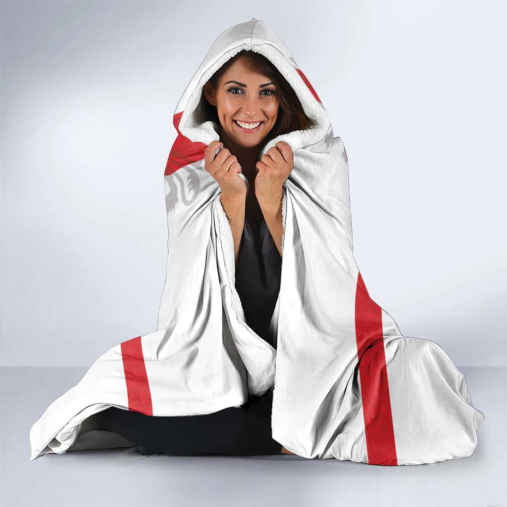 England Rugby Hooded Blanket Vintage Style