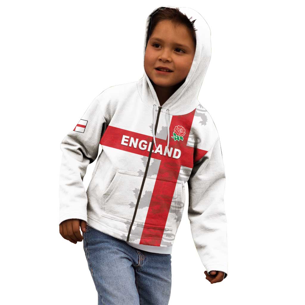 Custom England Rugby Kid Hoodie Vintage Style