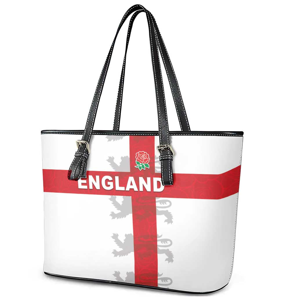 England Rugby Leather Tote Bag Vintage Style