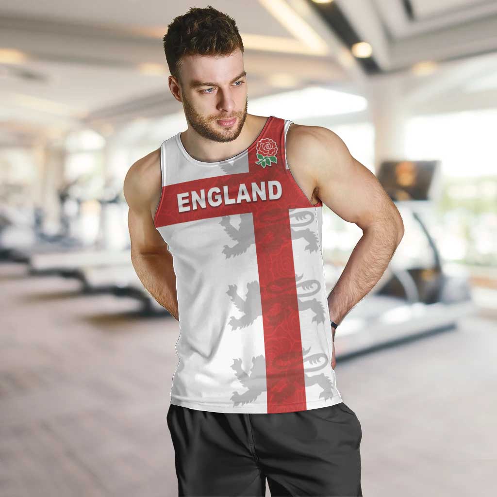 Custom England Rugby Men Tank Top Vintage Style