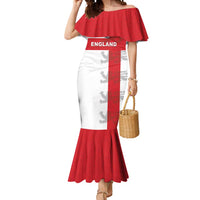 Custom England Rugby Mermaid Dress Vintage Style