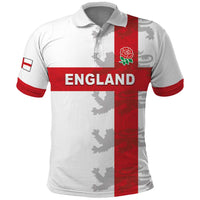 Custom England Rugby Polo Shirt Vintage Style