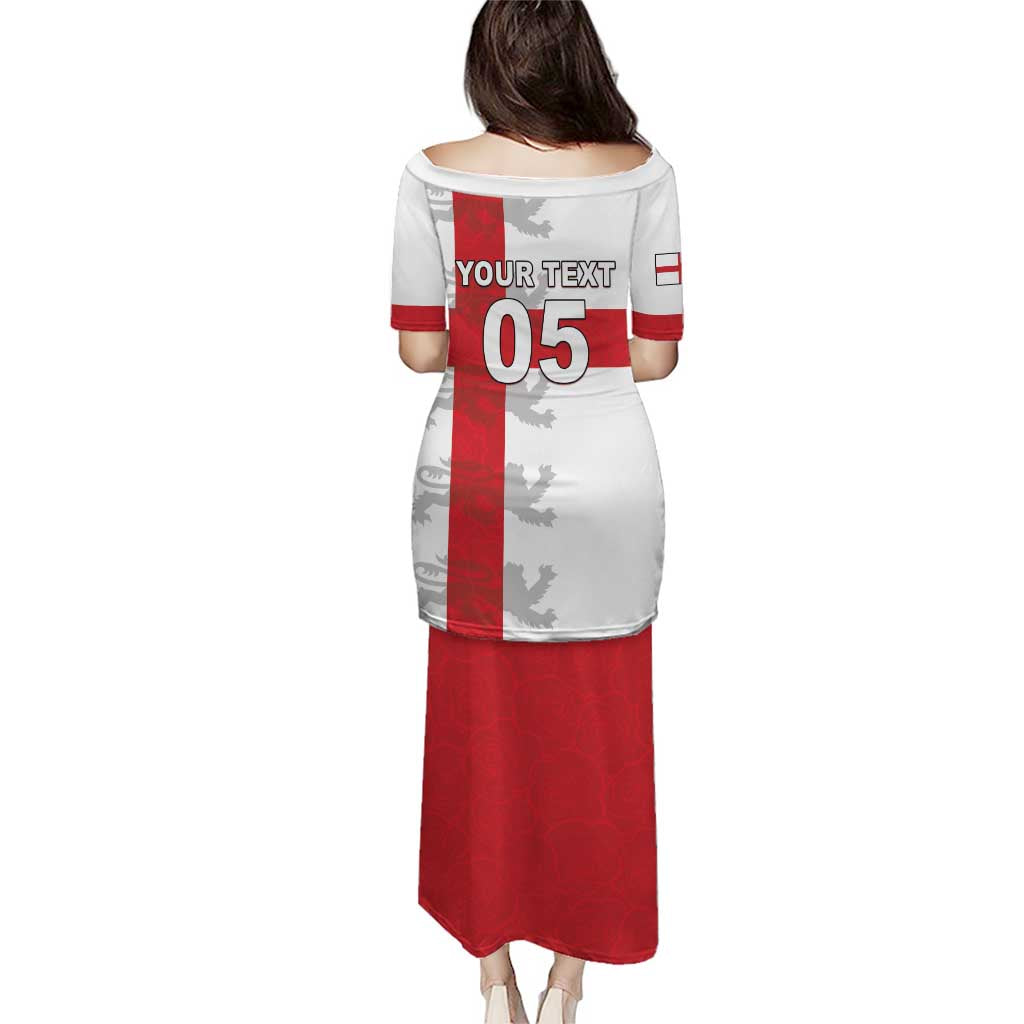 Custom England Rugby Puletasi Vintage Style