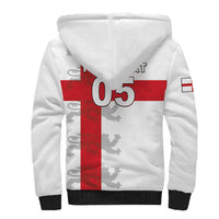 Custom England Rugby Sherpa Hoodie Vintage Style