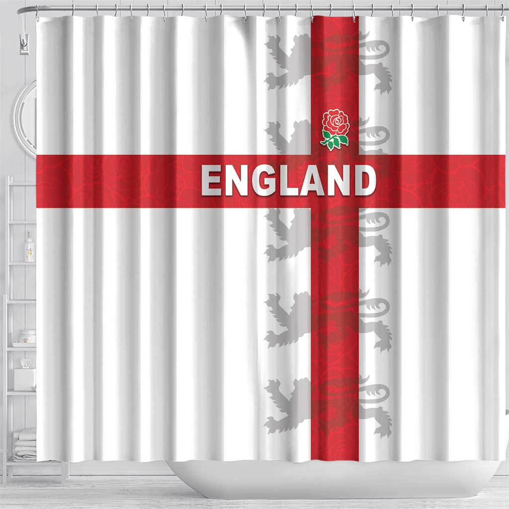 England Rugby Shower Curtain Vintage Style