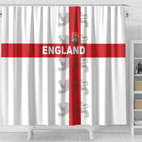 England Rugby Shower Curtain Vintage Style