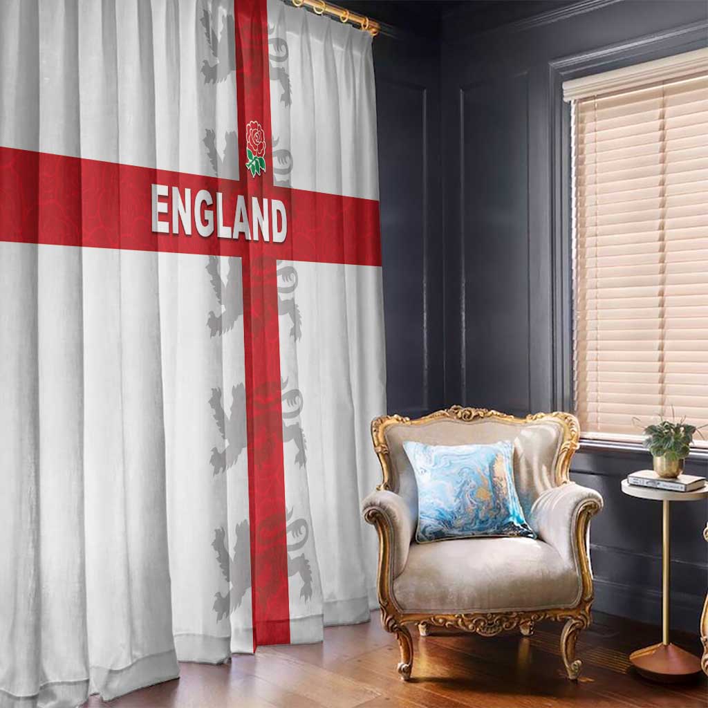 England Rugby Window Curtain Vintage Style