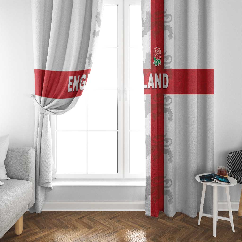 England Rugby Window Curtain Vintage Style