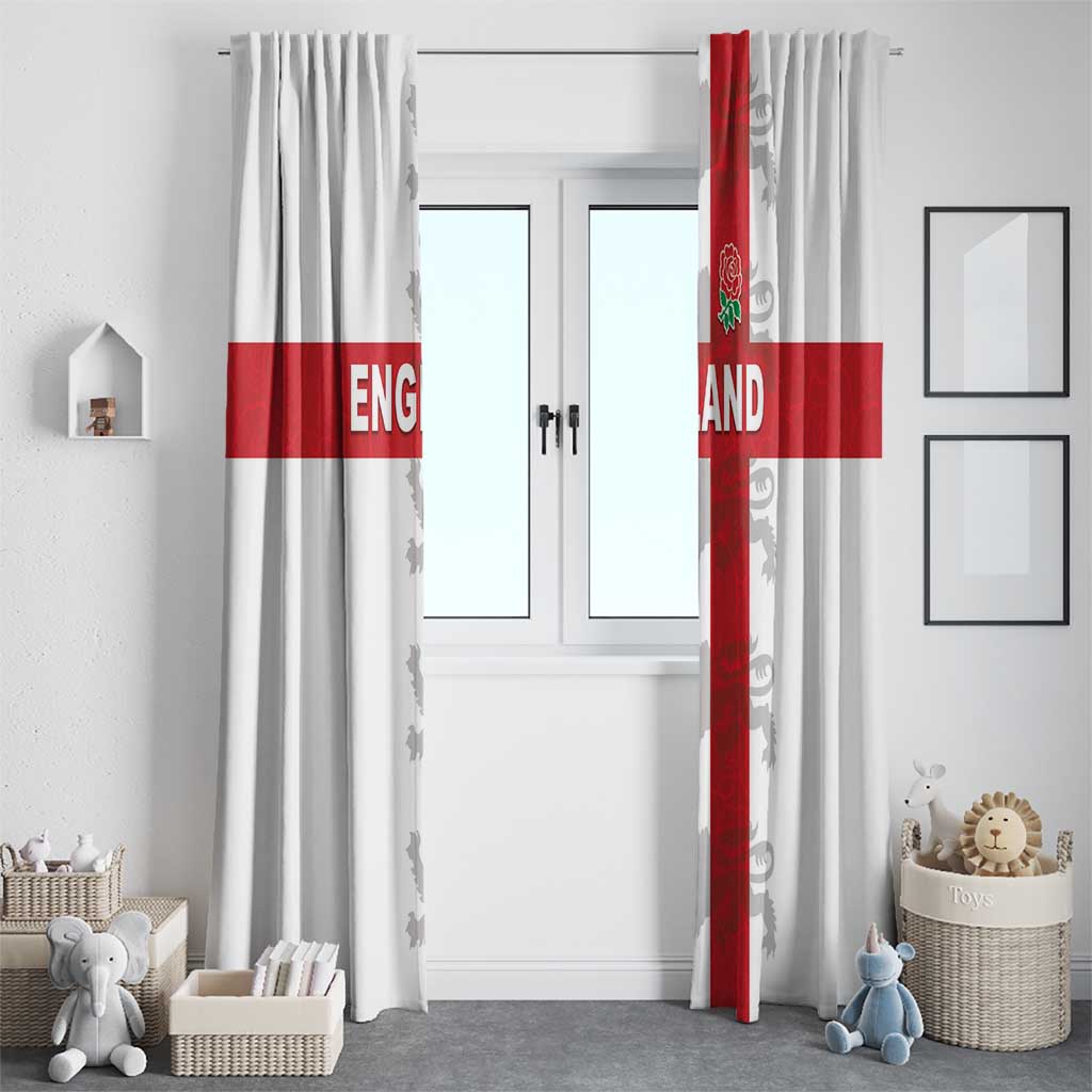 England Rugby Window Curtain Vintage Style