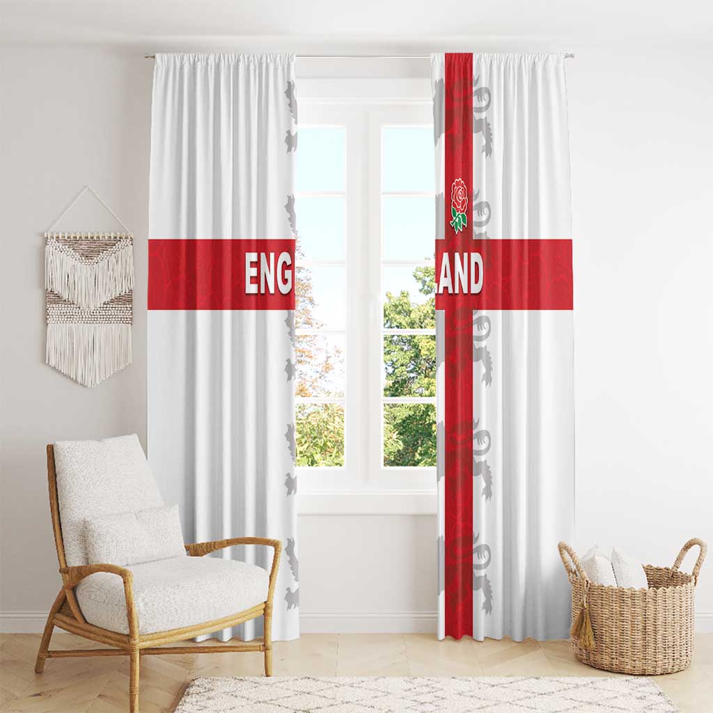 England Rugby Window Curtain Vintage Style