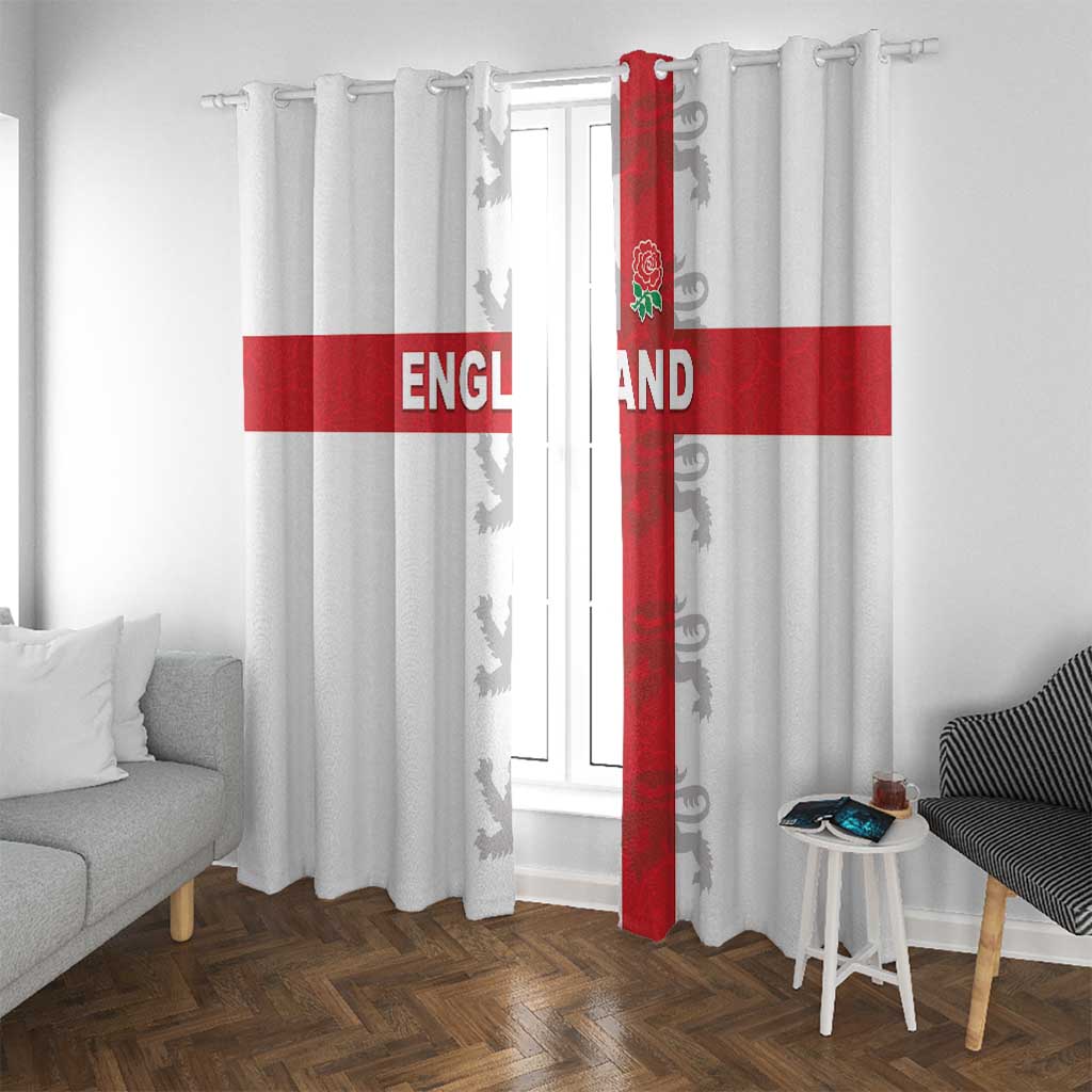 England Rugby Window Curtain Vintage Style