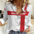 Custom England Rugby Women Casual Shirt Vintage Style