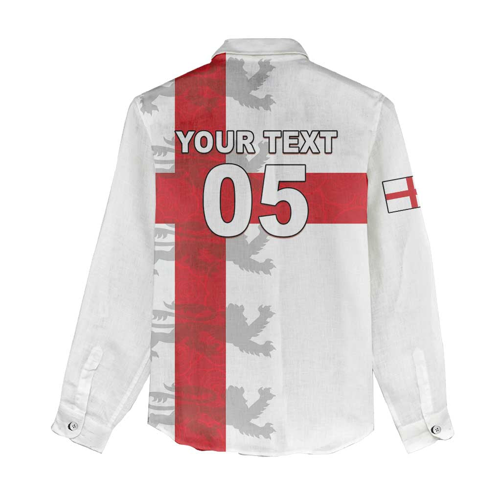 Custom England Rugby Women Casual Shirt Vintage Style