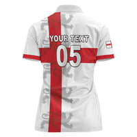 Custom England Rugby Women Polo Shirt Vintage Style