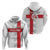 Custom England Rugby Zip Hoodie Vintage Style