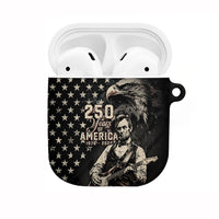 America 250th Anniversary AirPods Case Abraham Lincoln Playing Guitar 4th July