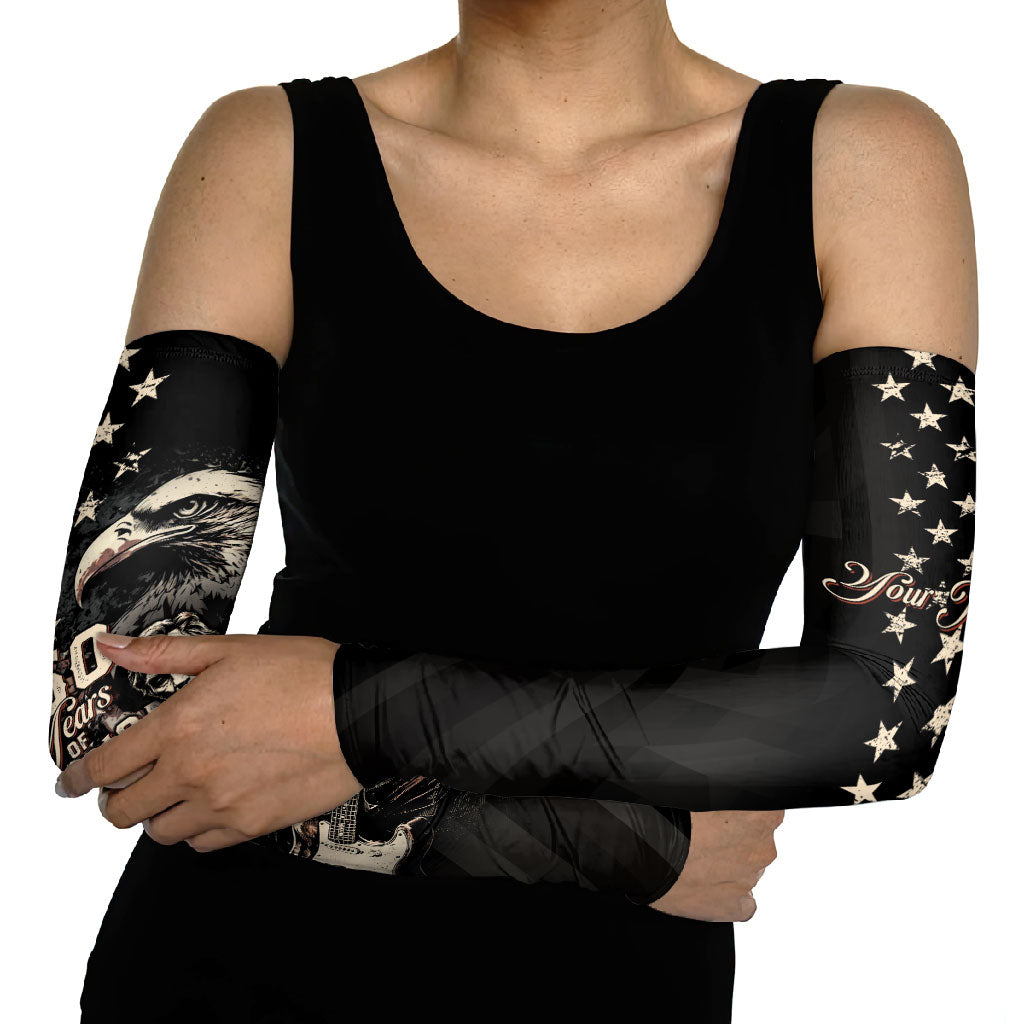 Personalized America 250th Anniversary Arm Sleeves Abraham Lincoln Playing Guitar 4th July