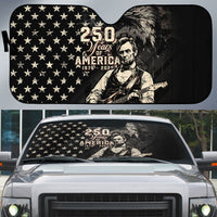 America 250th Anniversary Auto Sun Shade Abraham Lincoln Playing Guitar 4th July