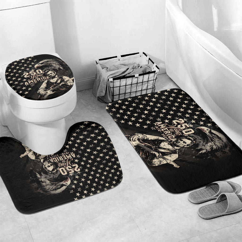 America 250th Anniversary Bathroom Set Abraham Lincoln Playing Guitar 4th July