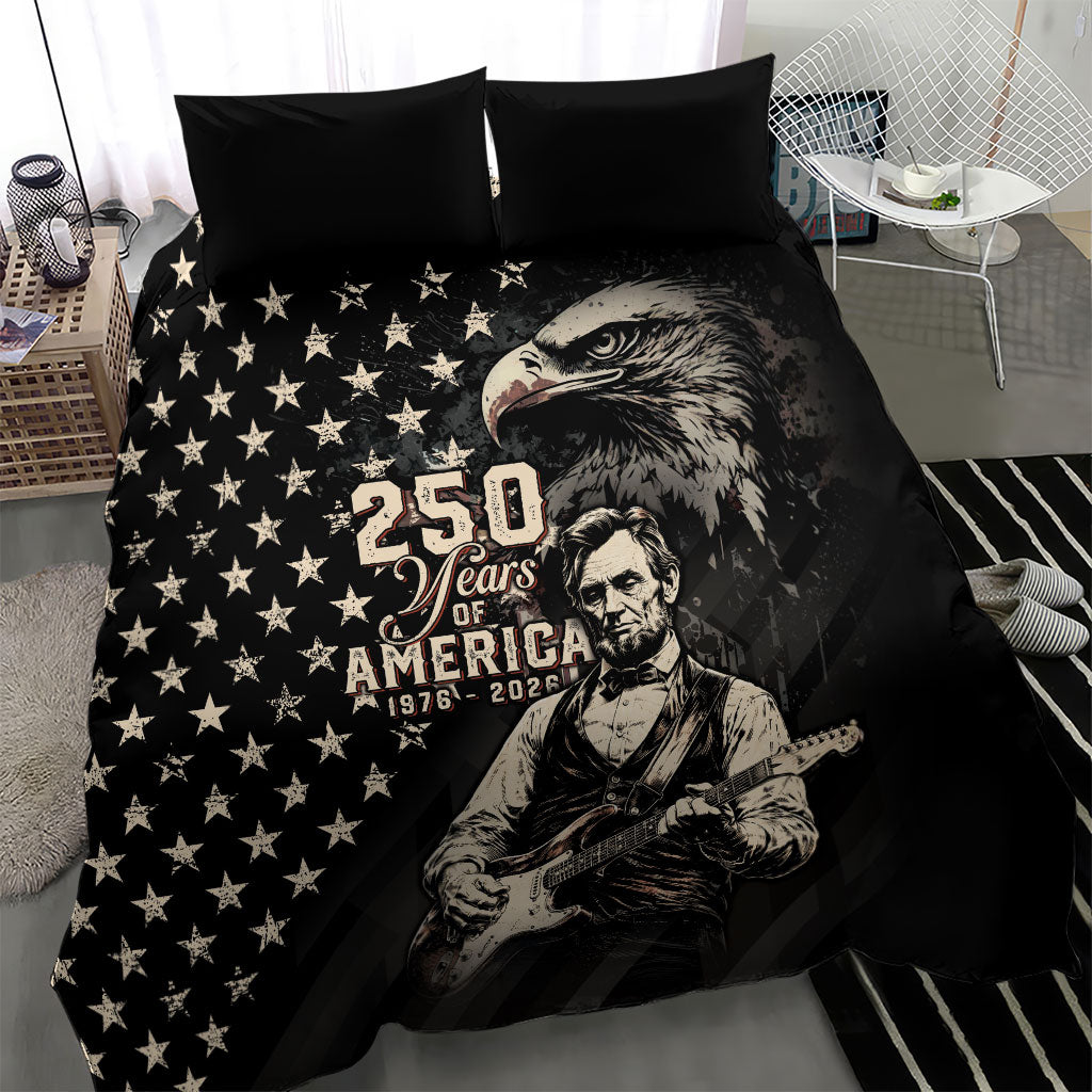 America 250th Anniversary Bedding Set Abraham Lincoln Playing Guitar 4th July