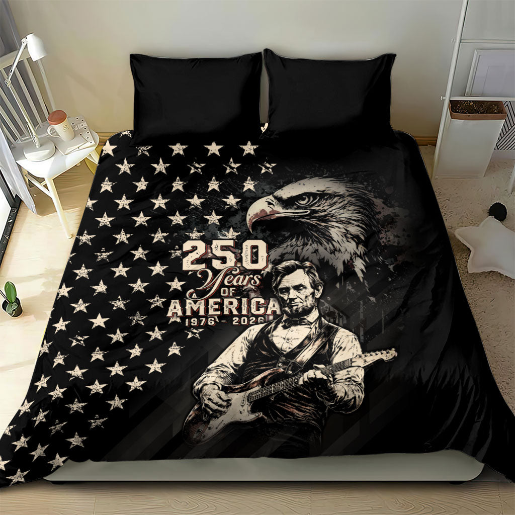 America 250th Anniversary Bedding Set Abraham Lincoln Playing Guitar 4th July