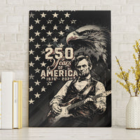 America 250th Anniversary Canvas Wall Art Abraham Lincoln Playing Guitar 4th July