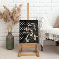 America 250th Anniversary Canvas Wall Art Abraham Lincoln Playing Guitar 4th July