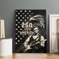 America 250th Anniversary Canvas Wall Art Abraham Lincoln Playing Guitar 4th July