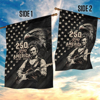 America 250th Anniversary Garden Flag Abraham Lincoln Playing Guitar 4th July