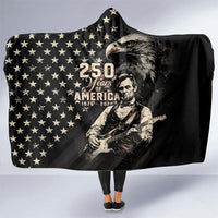 America 250th Anniversary Hooded Blanket Abraham Lincoln Playing Guitar 4th July