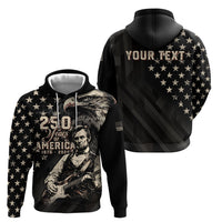 Personalized America 250th Anniversary Hoodie Abraham Lincoln Playing Guitar 4th July