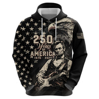 Personalized America 250th Anniversary Hoodie Abraham Lincoln Playing Guitar 4th July
