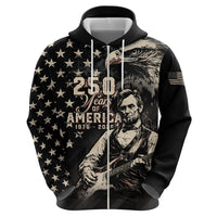 Personalized America 250th Anniversary Hoodie Abraham Lincoln Playing Guitar 4th July