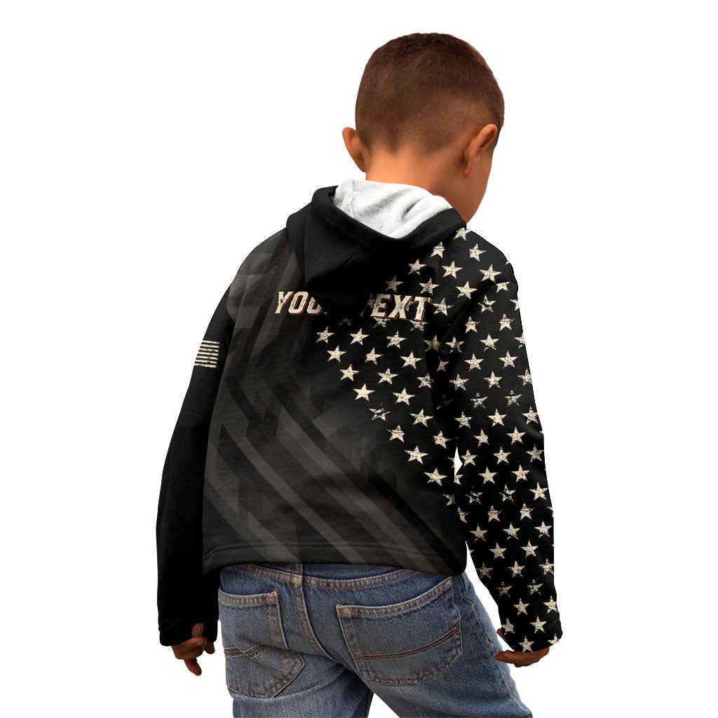 Personalized America 250th Anniversary Kid Hoodie Abraham Lincoln Playing Guitar 4th July