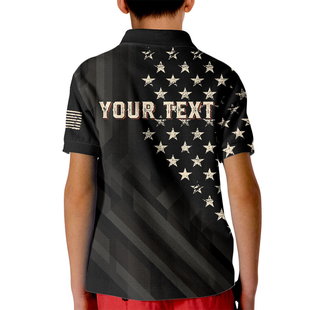 Personalized America 250th Anniversary Kid Polo Shirt Abraham Lincoln Playing Guitar 4th July
