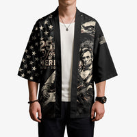 Personalized America 250th Anniversary Kimono Abraham Lincoln Playing Guitar 4th July