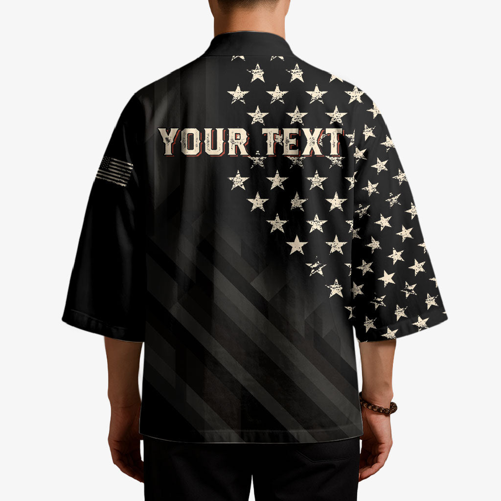 Personalized America 250th Anniversary Kimono Abraham Lincoln Playing Guitar 4th July